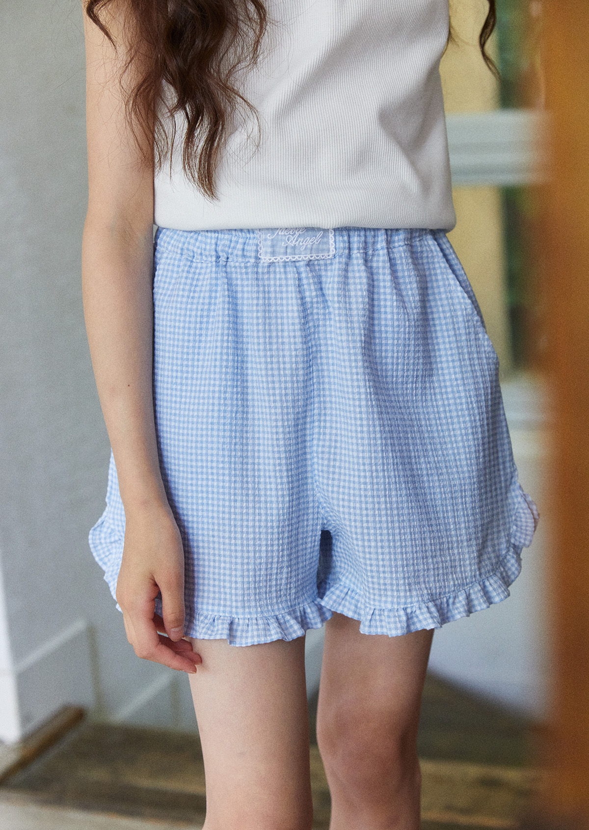 Rave Frill Shorts - Sky Blue