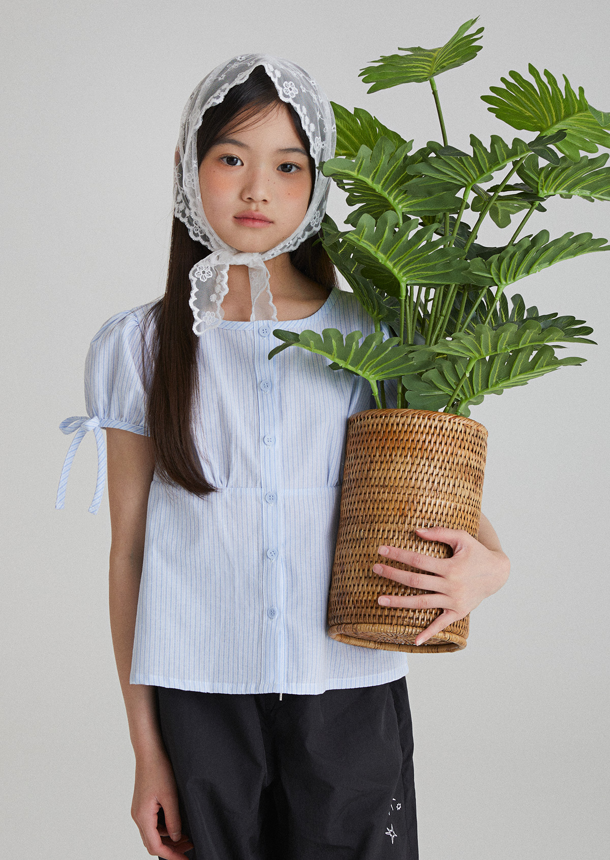 May Puff Blouse - Sky Blue