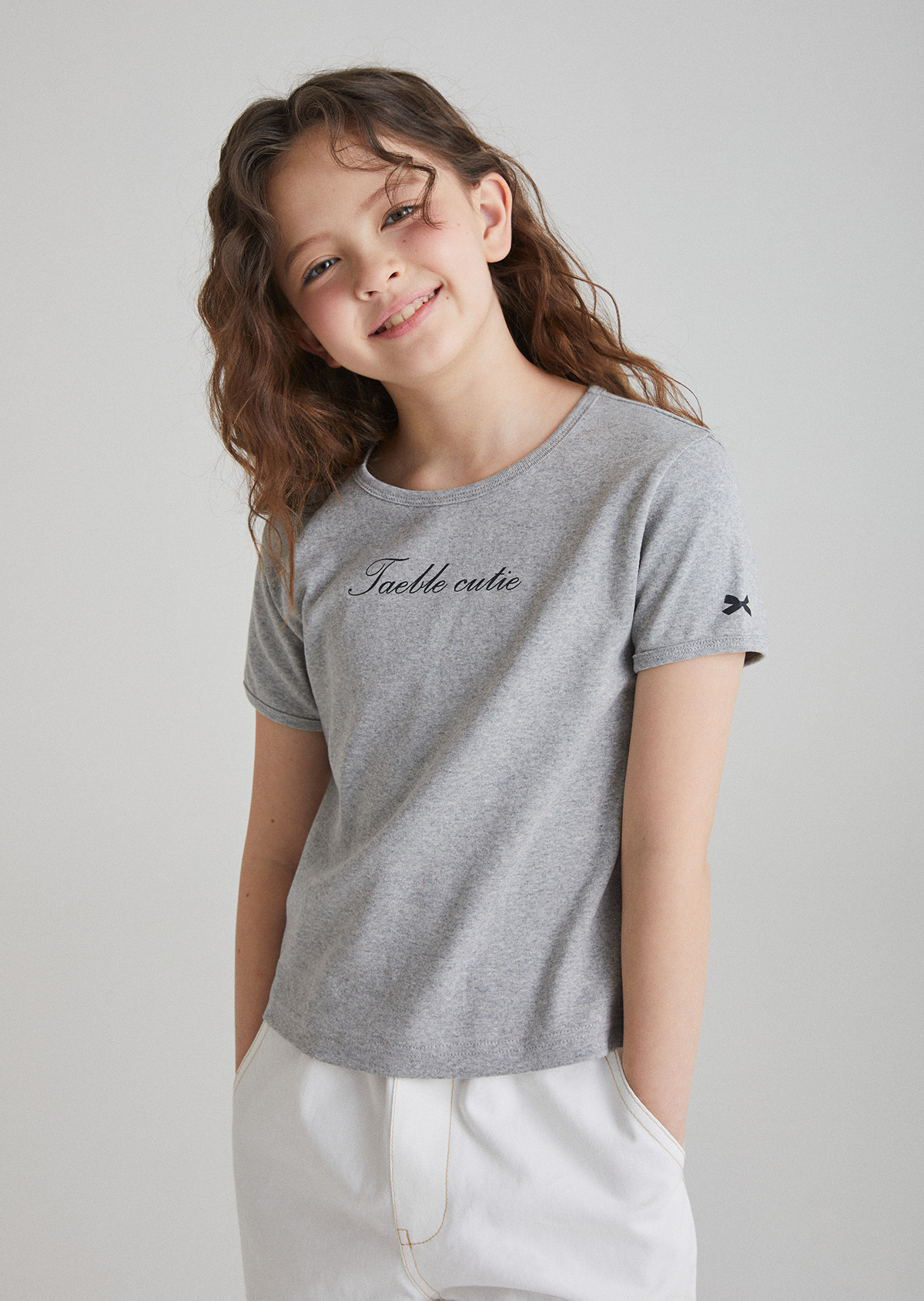 With Crop T-Shirt - Melange