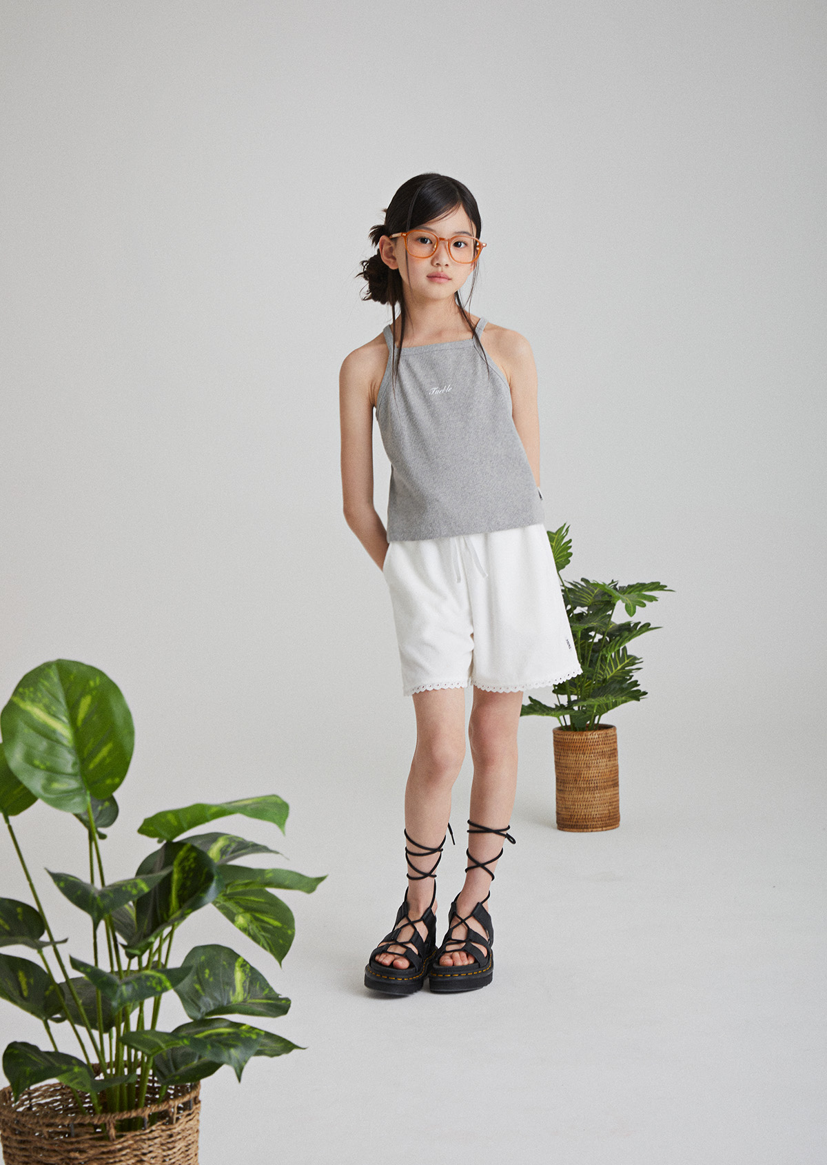  Somewhere Ribbed Top - Melange