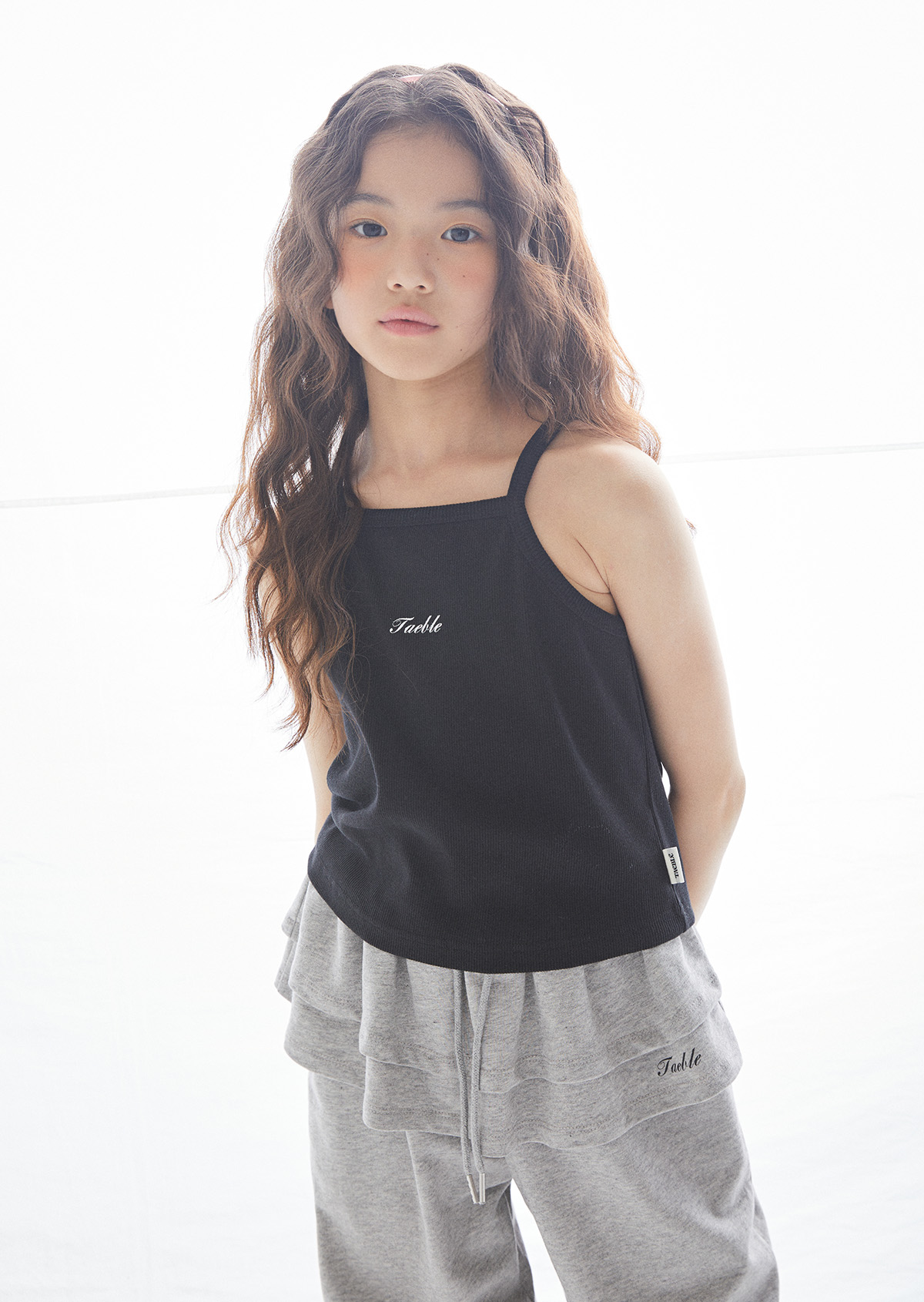  Somewhere Ribbed Top - Black