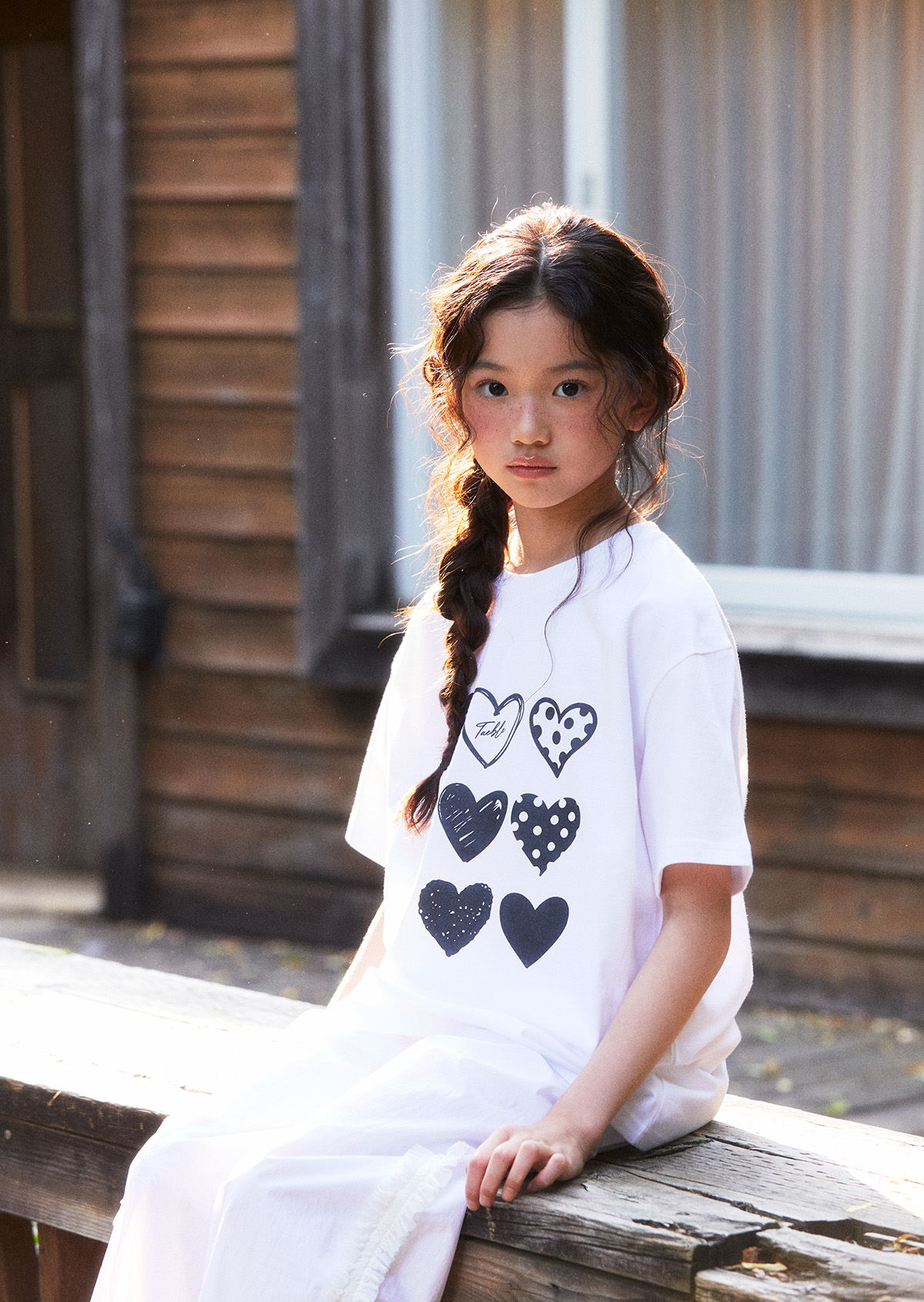 Heart Pendant T-Shirt - Ivory