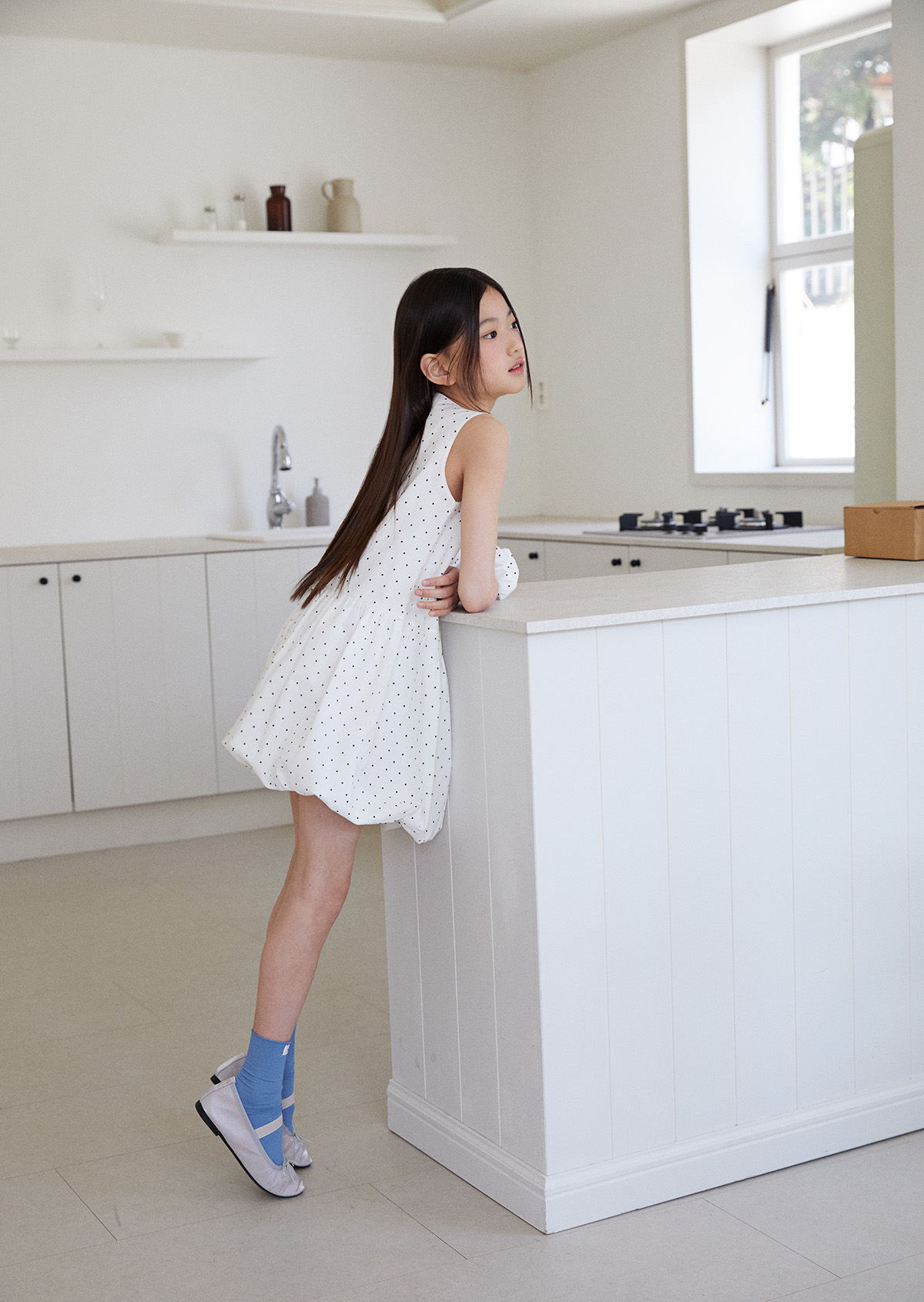 Dot Pumpkin Dress - Ivory