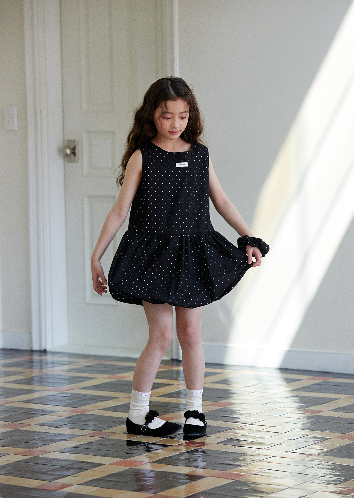 Dot Pumpkin Dress - Black
