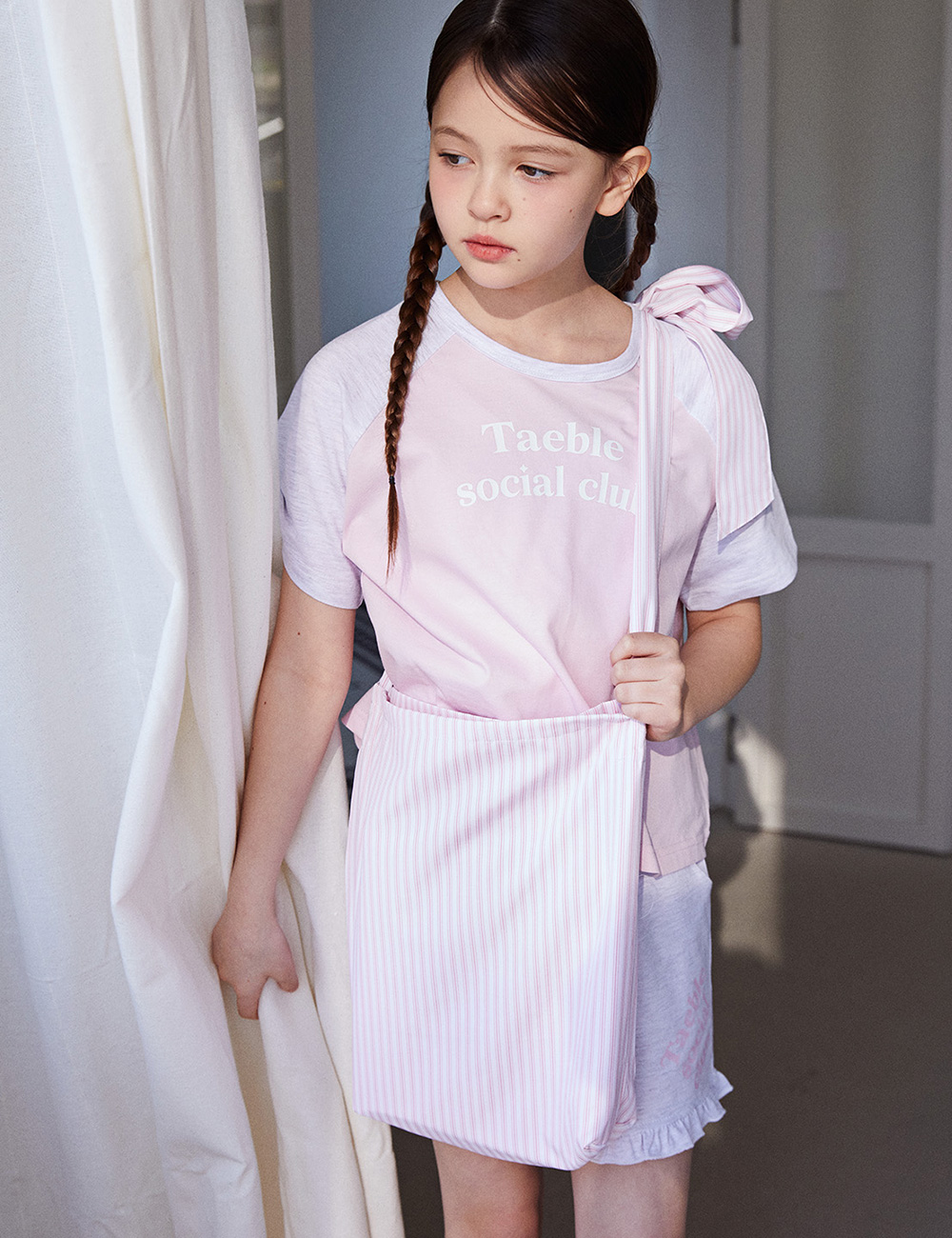 Ribbon Reversible Eco Bag - Pink