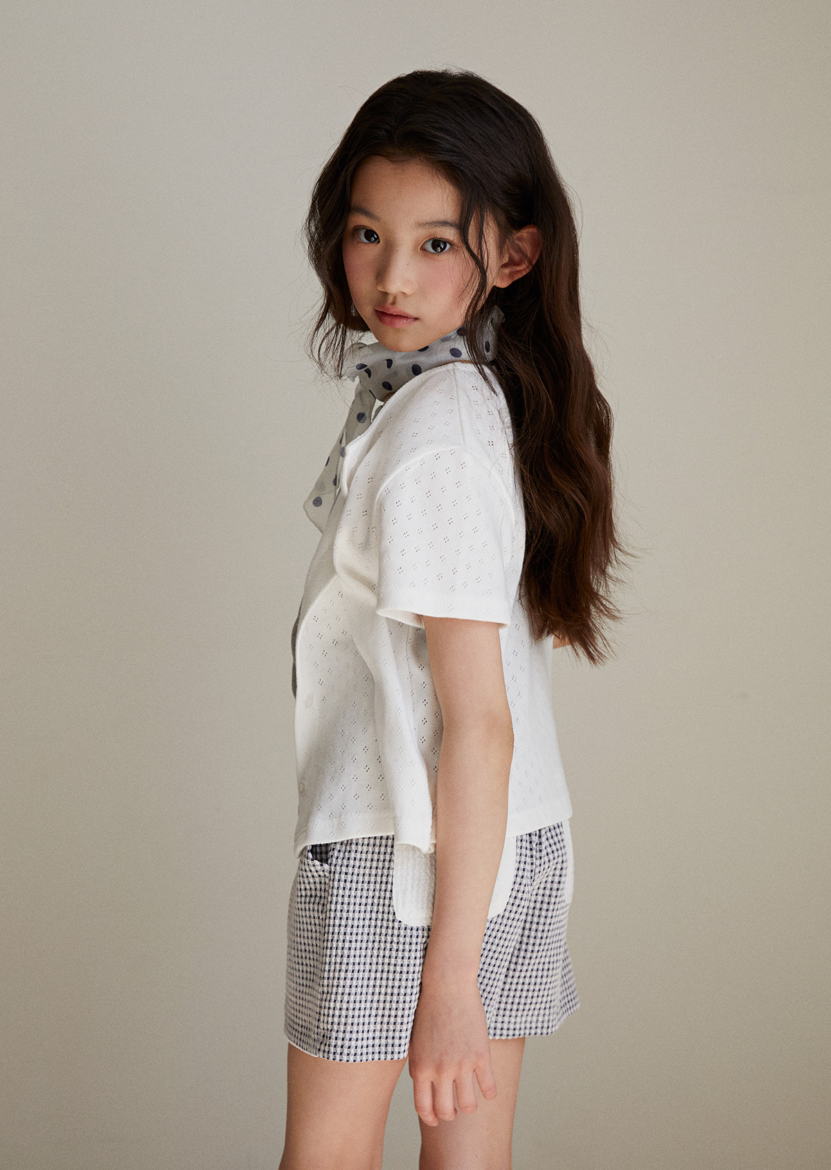 Bagel Eyelet Cardigan - Ivory