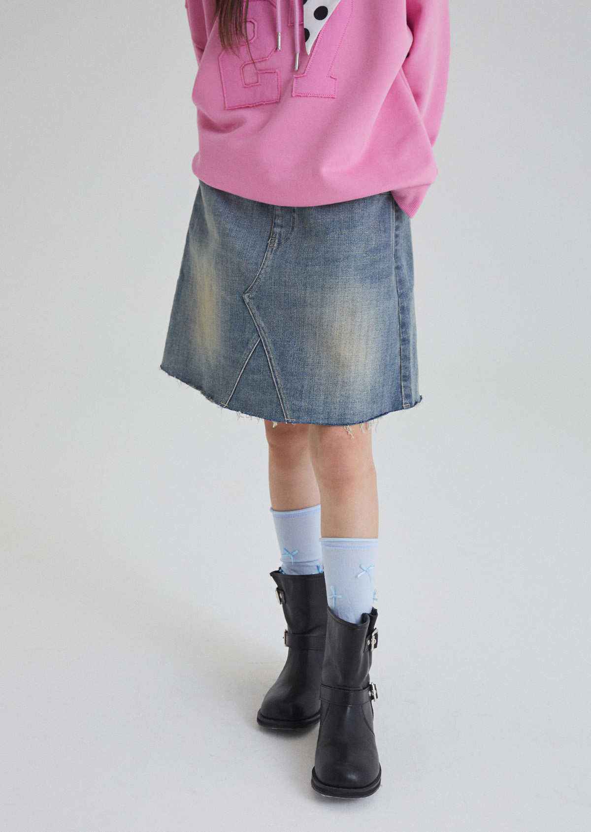 Taeble Denim Skirt - Medium Blue
