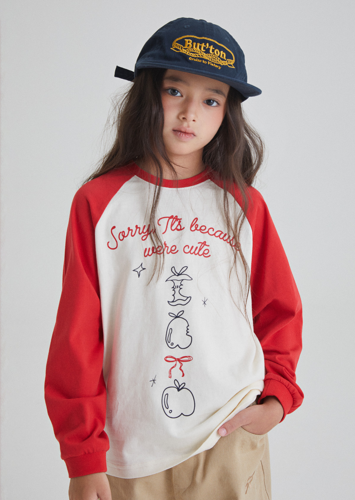 Cassie Raglan Tee - Red