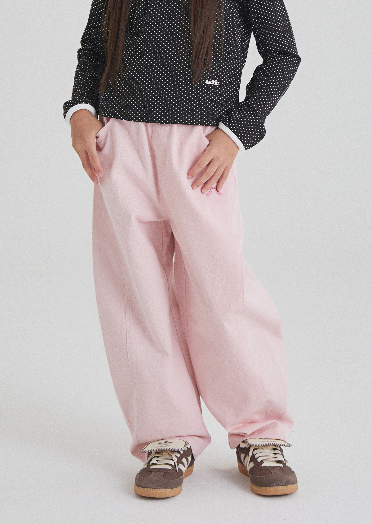 Ribbon Butter Balloon Pants - Pink