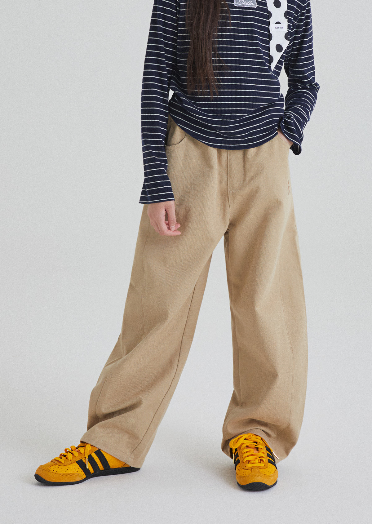 Ribbon Butter Balloon Pants - Beige