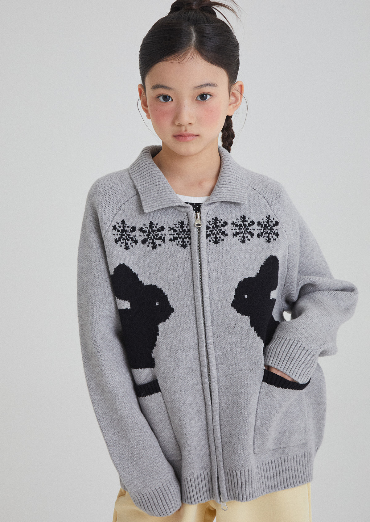 Rabbit Cowichan Cardigan - Melange