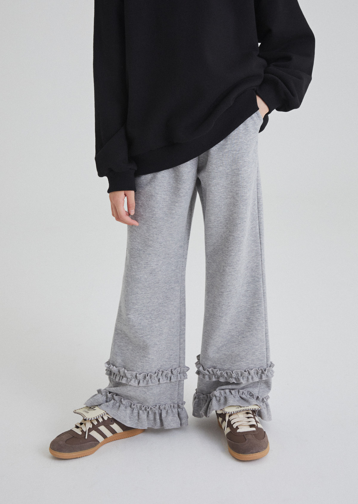 Judy Frill Bootcut Pants - Melange