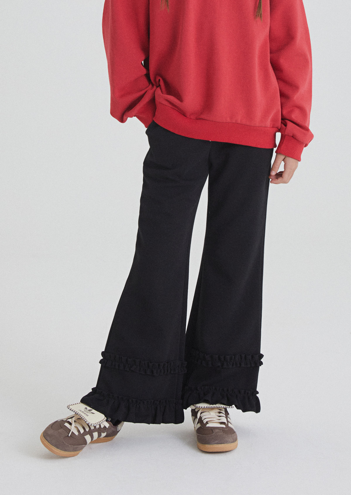 Judy Frill Bootcut Pants - Black