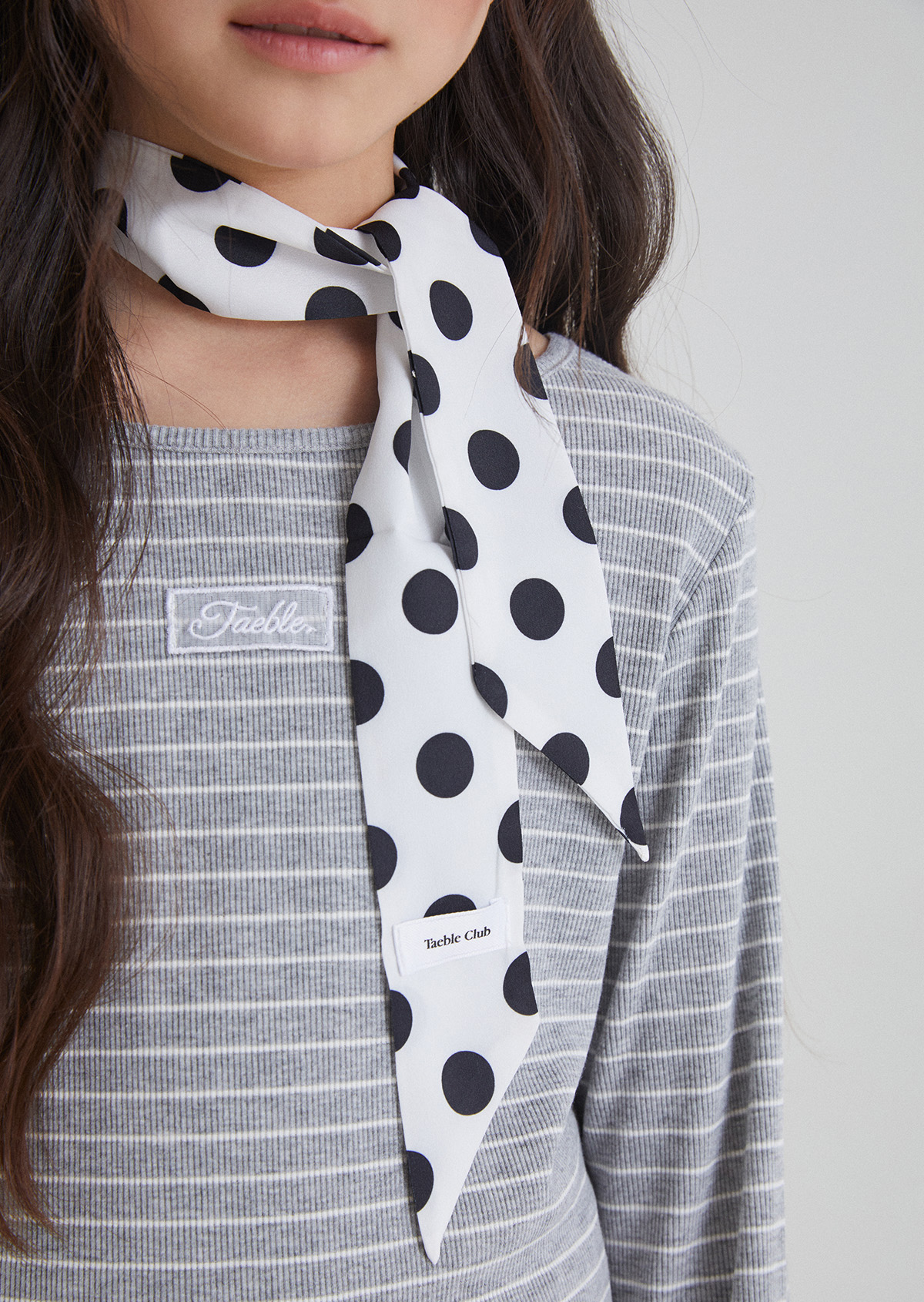 Polka Dot Scarf - Ivory